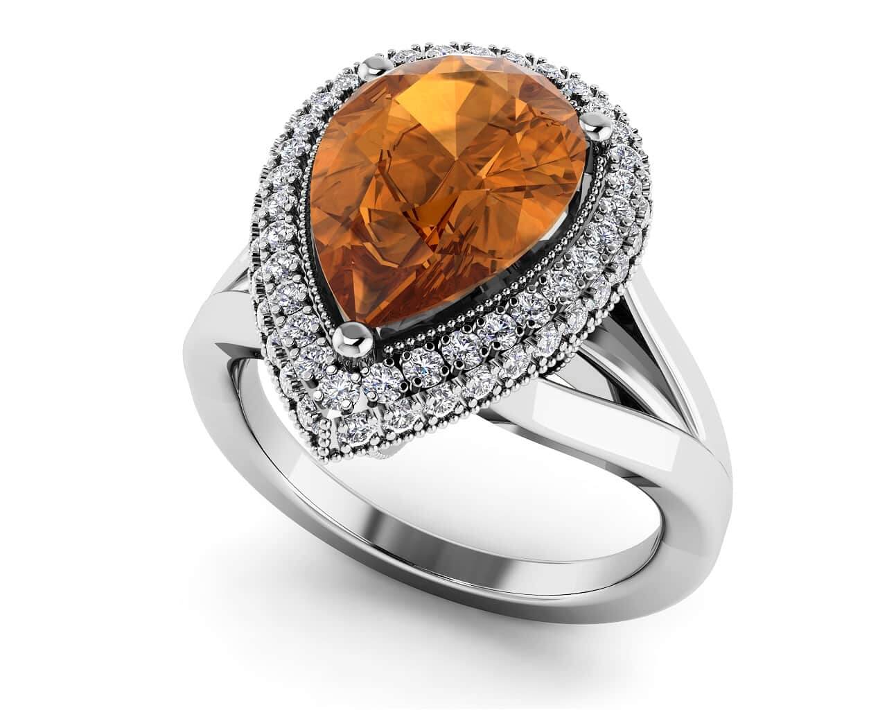 Interchangeable Concept Gemstone Fashion Ring Available In White Yellow And Rose